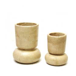 Wazon betonowy ceramiczny Kremowy Beżowy Boho 22cm